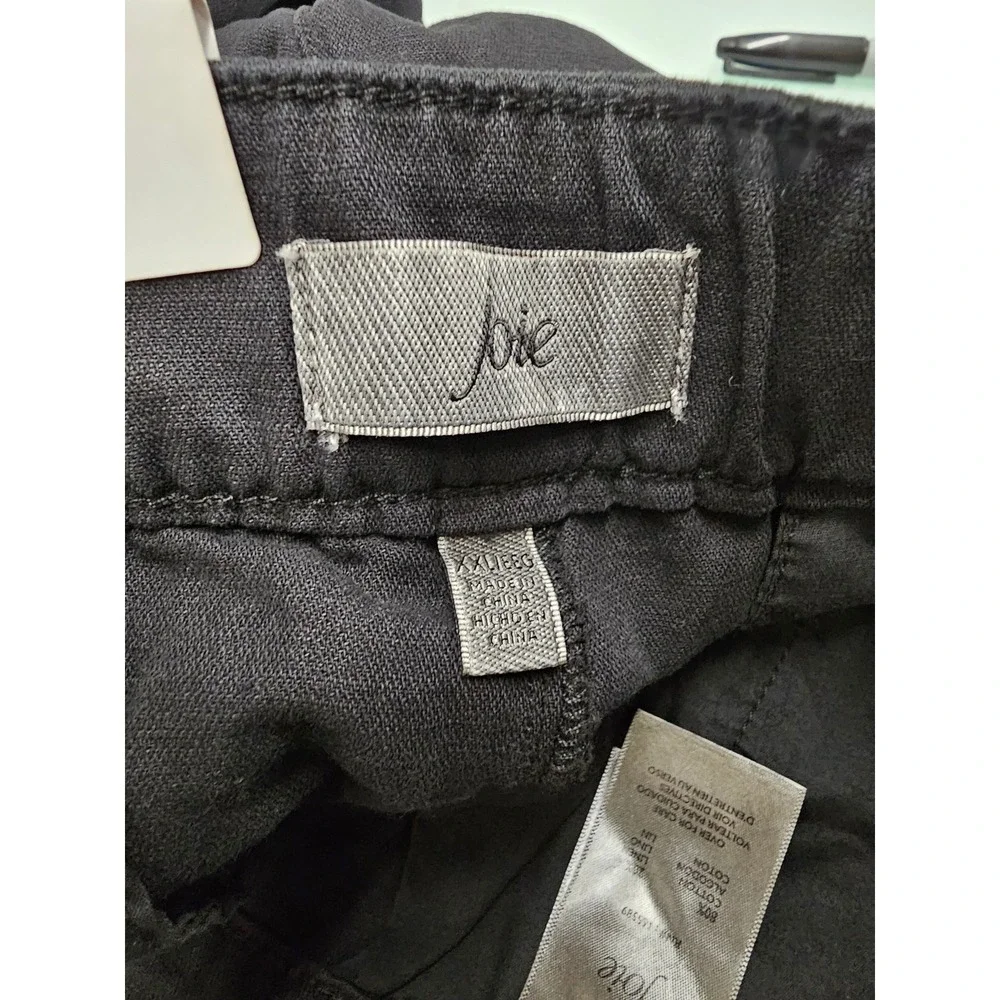 Joie Womens Pleated Shorts Black Linen Blend Casual Size XXL